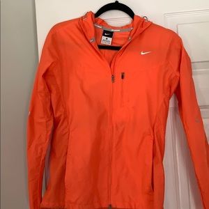 Reflective Nike running jacket with hood
